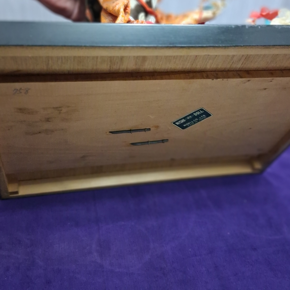Vintage Japanese Geisha Nishi Doll Oyama Tatami Mat & Flowers - Picture 12 of 16